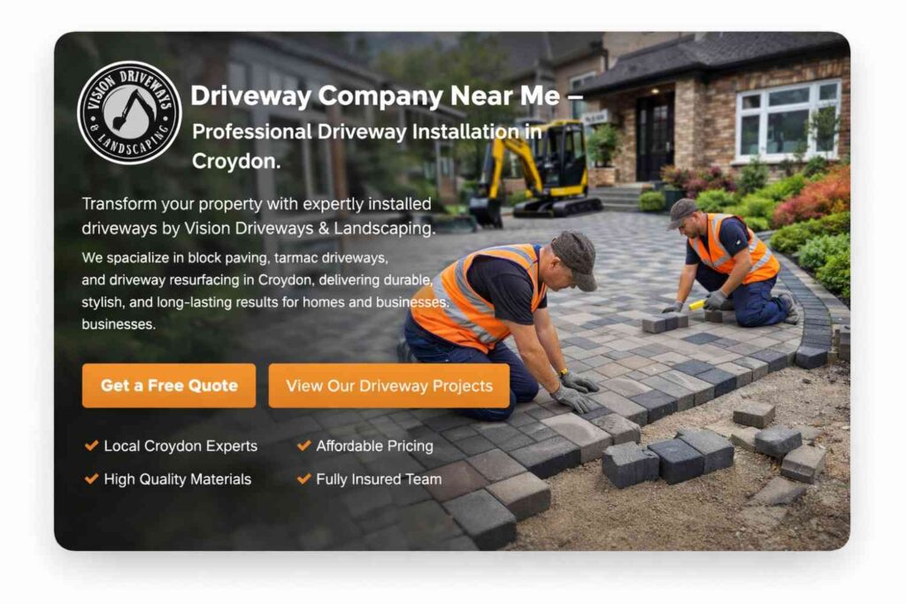 Professional driveway installation in Croydon